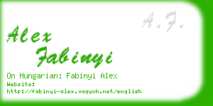 alex fabinyi business card